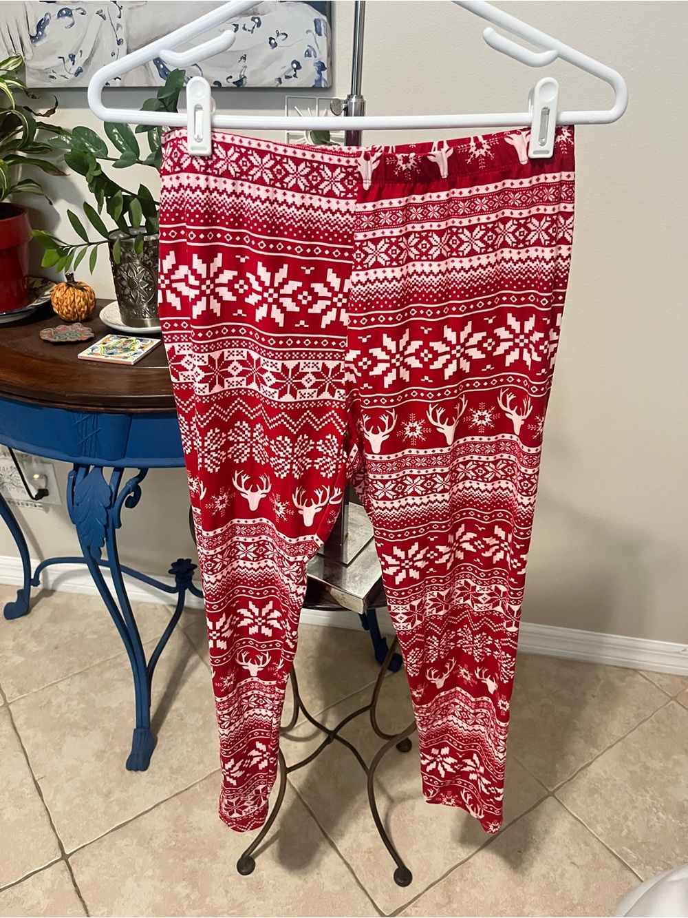 Bobbie Brooks Christmas Leggings  - Snowflakes - Reindeer - XL